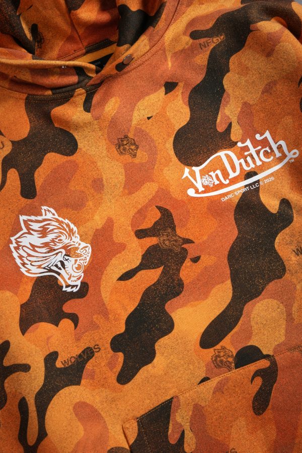 AAA00868 Von Wild Unisex "Pierce" Hoodie in DSVD Orange Camo