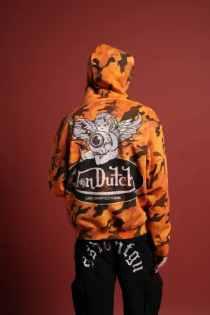 BBB03752_e7927ad3-f9f4-4d83-8d4d-ba0ca076103e Von Wild Unisex "Pierce" Hoodie in DSVD Orange Camo
