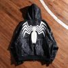 Symbiote Surge Full Zip Up Hoodie in Black
