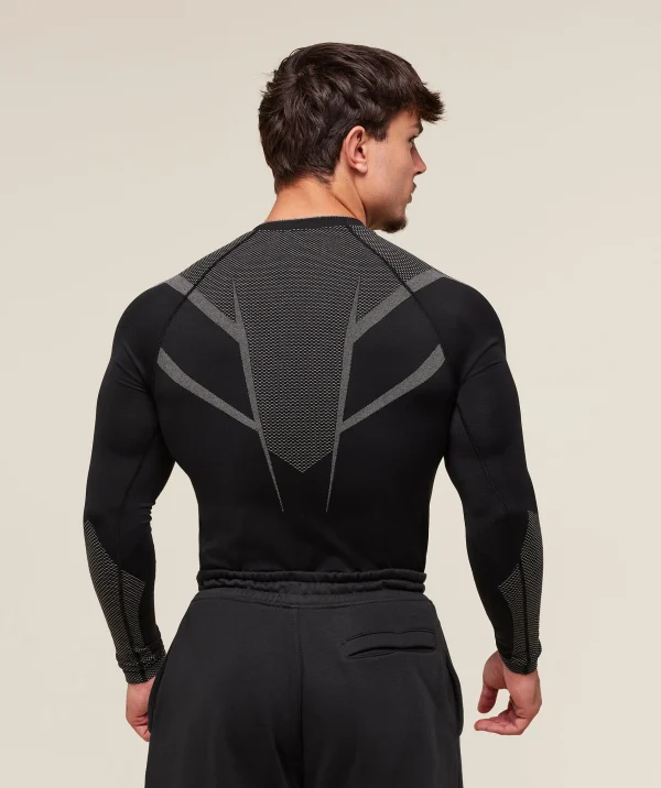 Onyx 5.0 Seamless Long Sleeve T-Shirt-Black/Light Grey