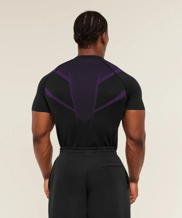 Onyx 5.0 Seamless T-Shirt-Black/Athletic Purple