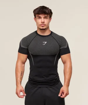 Onyx 5.0 Seamless T-Shirt-Black/Light Grey