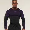Onyx 5.0 Seamless Long Sleeve T-Shirt-Black/Athletic Purple