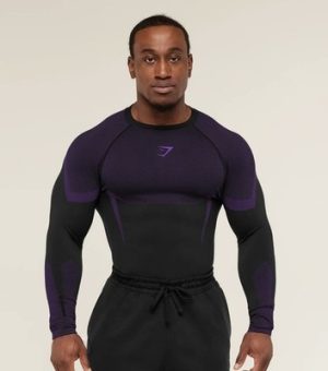 s-l400 Onyx 5.0 Seamless Long Sleeve T-Shirt-Black/Athletic Purple