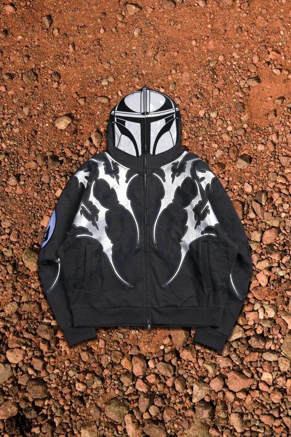 Mando Full Zip Up Hoodie in Vintage Ashes