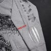 Zilla Fineline Destroy Hoodie in Charcoal Heather