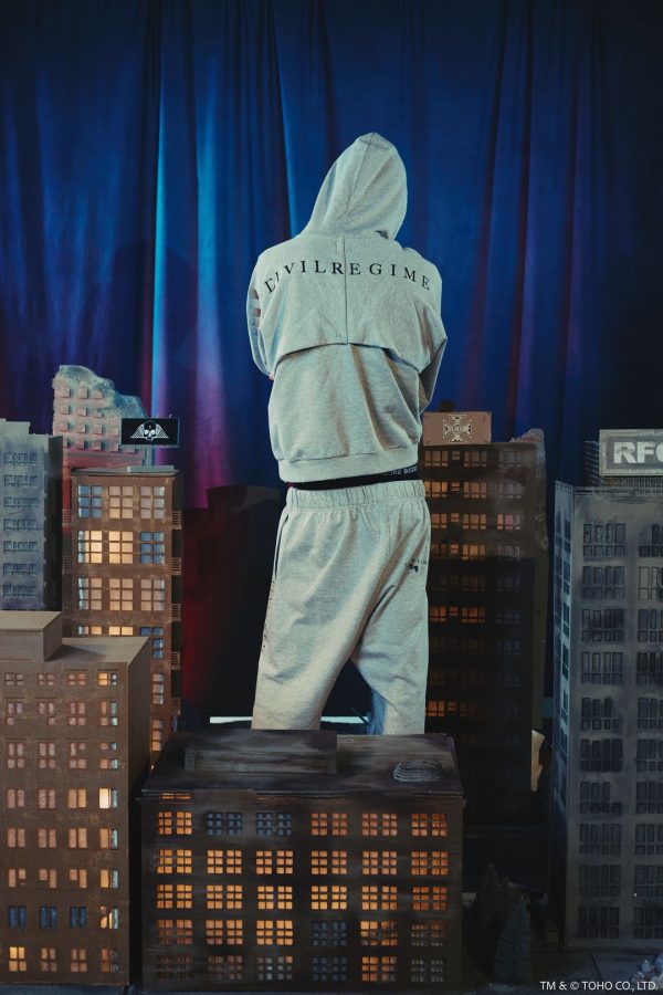 Zilla Fineline Destroy Hoodie in Charcoal Heather