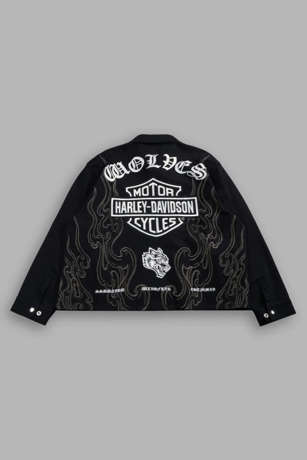 H-D Wolves Inferno Ls Vince Shirt in Black