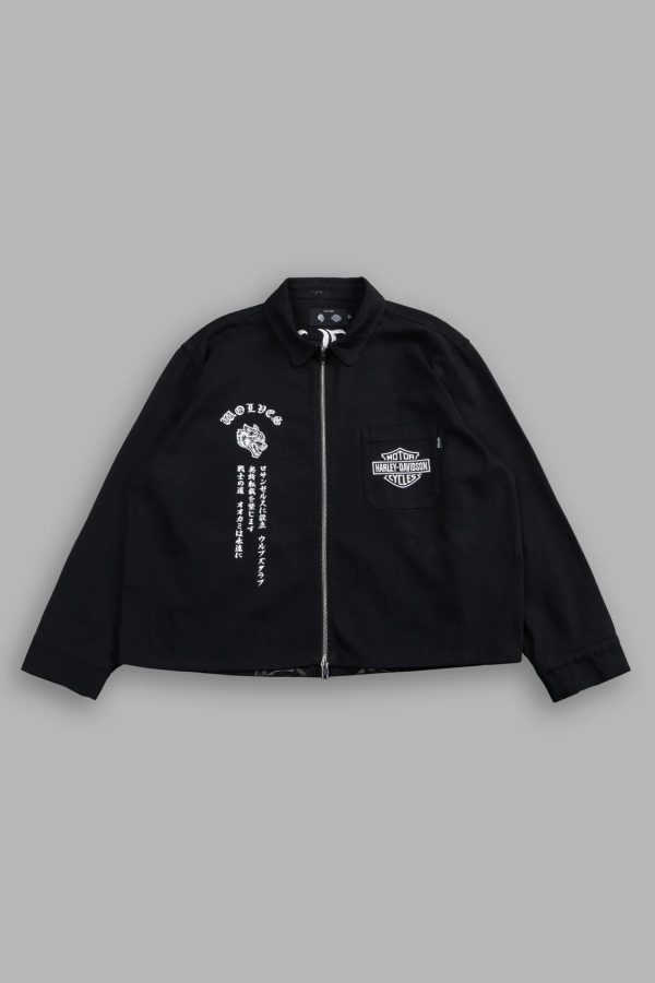 H-D Wolves Inferno Ls Vince Shirt in Black