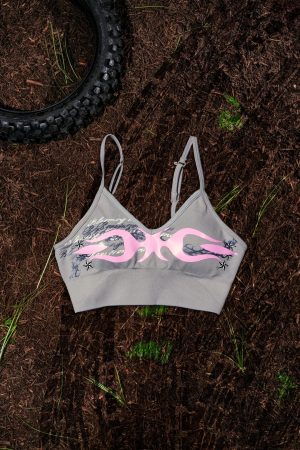 Distorted Candy Kelly Seamless Bra in Heather Gray