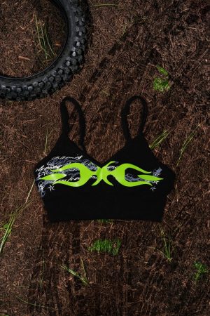 Distorted Candy Kelly Seamless Bra in Black